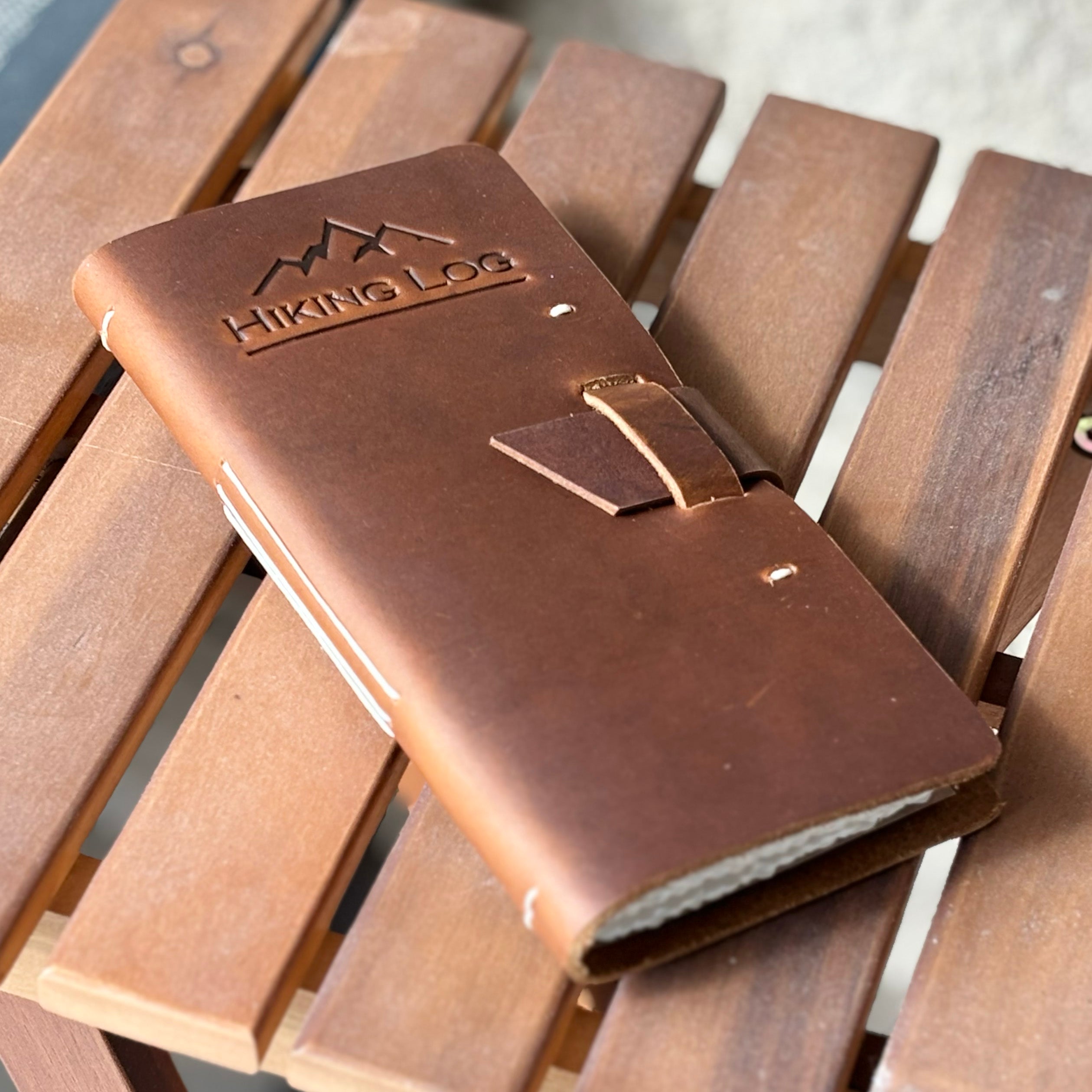 Genuine Leather Hiking Logbook