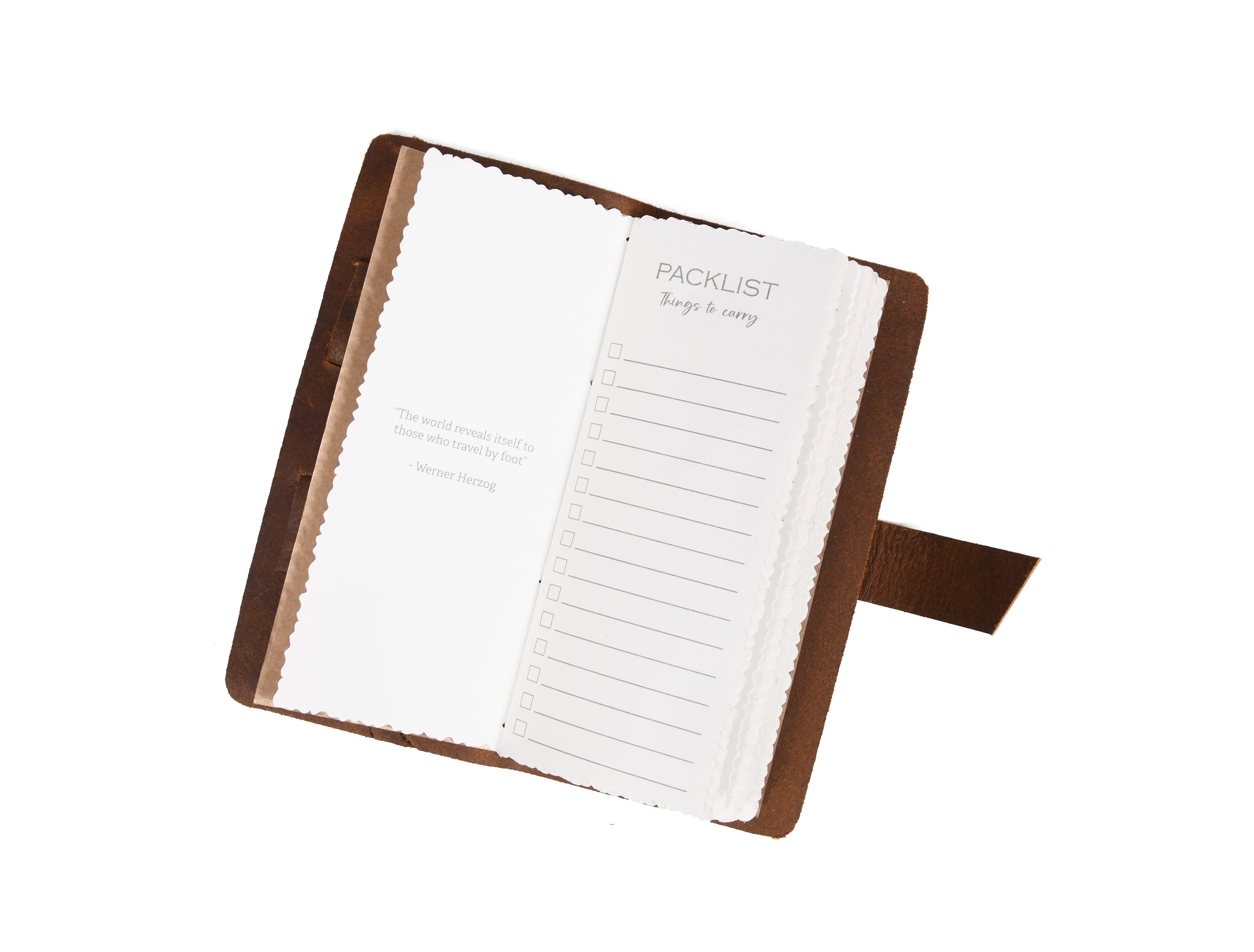 Genuine Leather Hiking Logbook